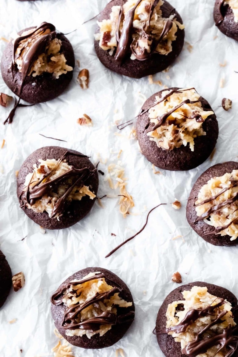 german chocolate cookies - whisked away kitchen