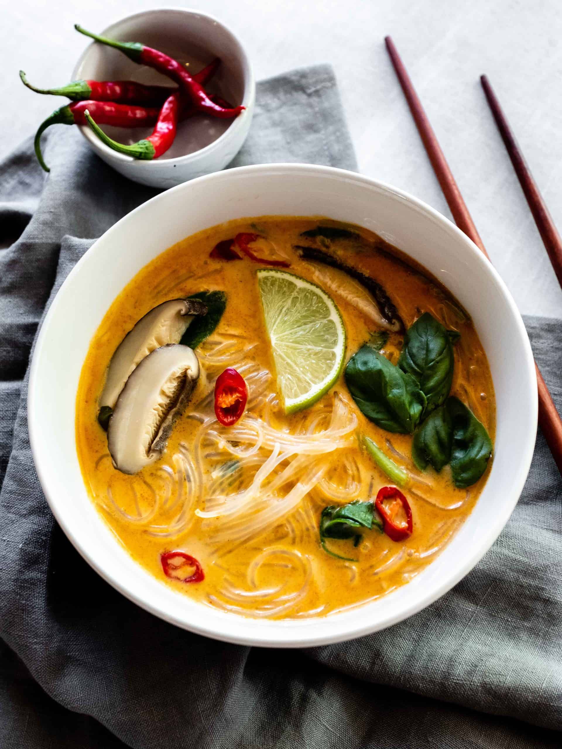 thai curry soup with mushrooms