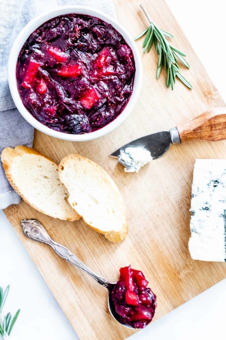 cranberry chutney with blue cheese