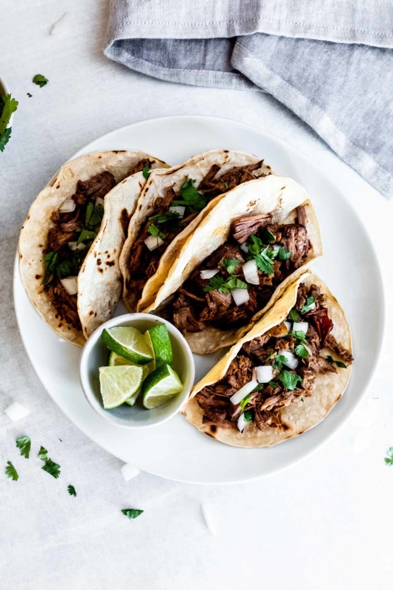 barbacoa beef tacos - Whisked Away Kitchen