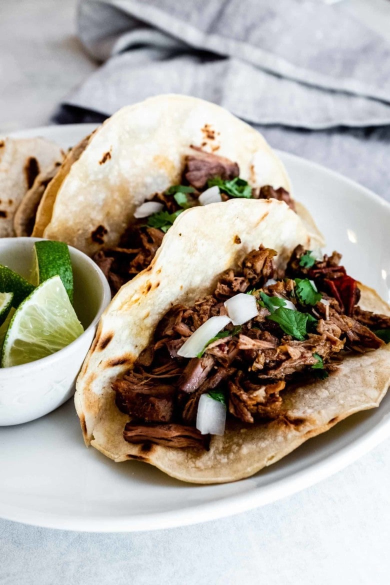 barbacoa beef tacos - Whisked Away Kitchen