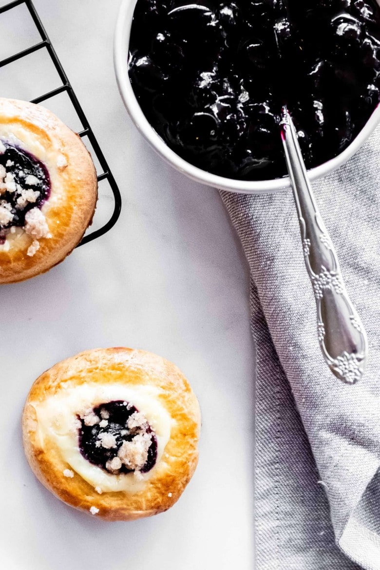 kolaches with blueberry filling
