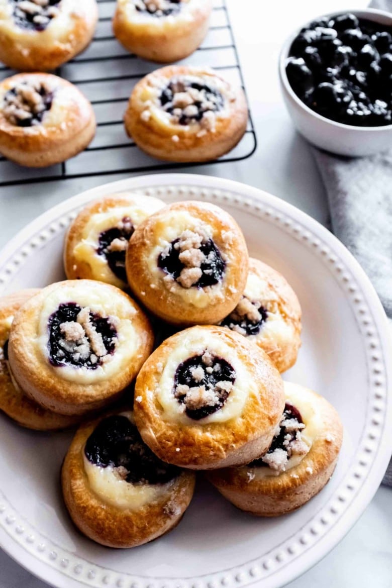 cream cheese kolaches on a plate