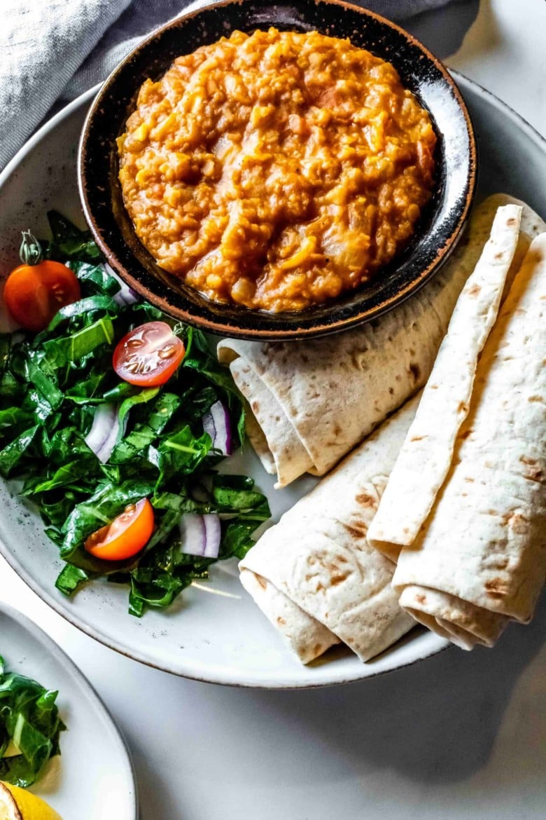 bowl of ethiopian lentil stew