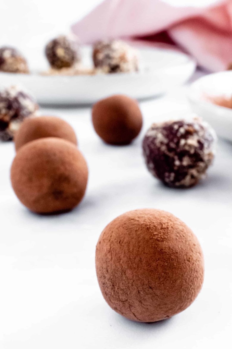 chocolate truffle covered in cocoa powder