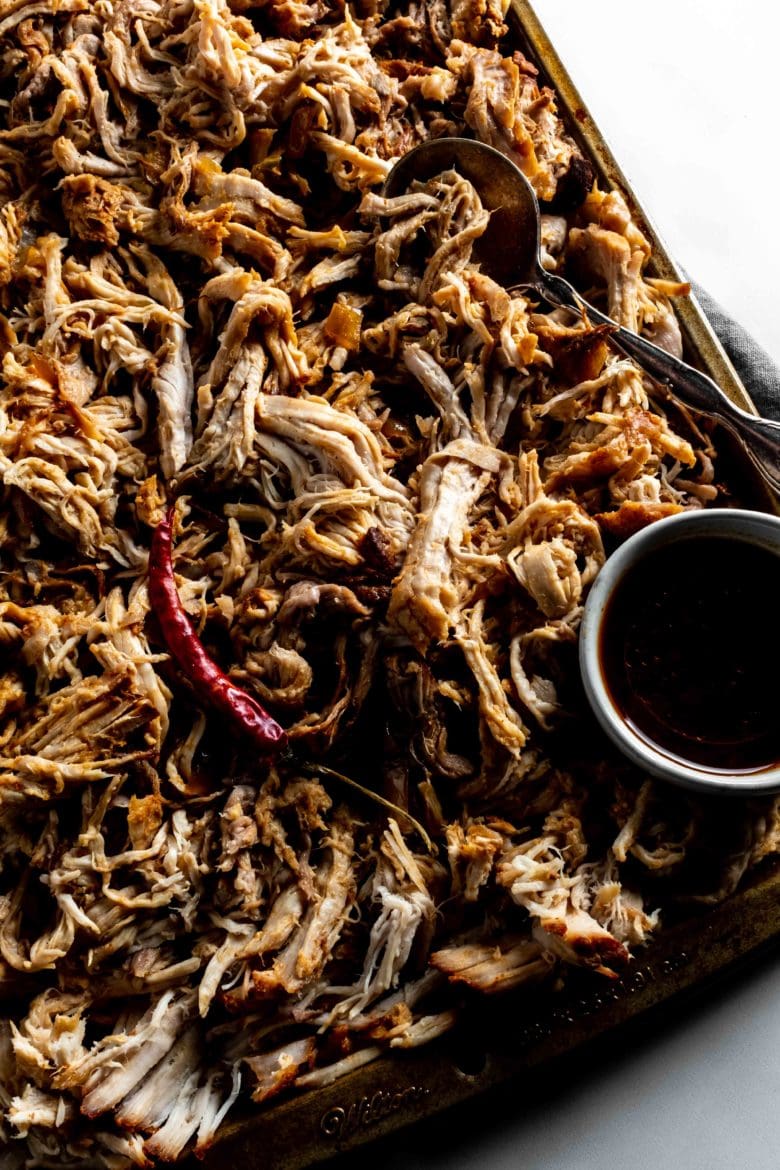 slow cooker pulled pork with cooking sauce