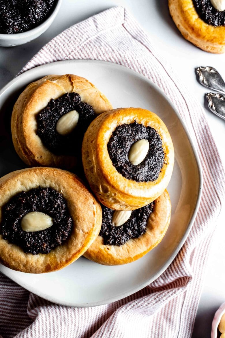 plate of poppyseed kolaches