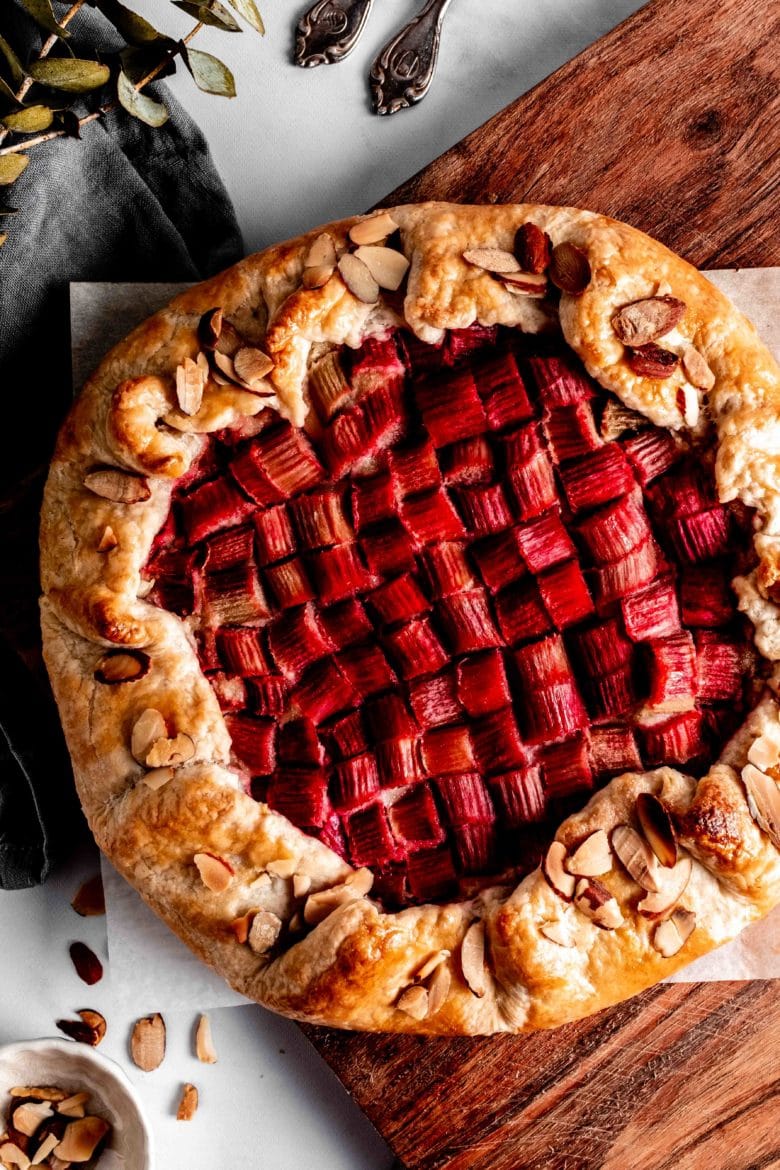 galette with rhubarb