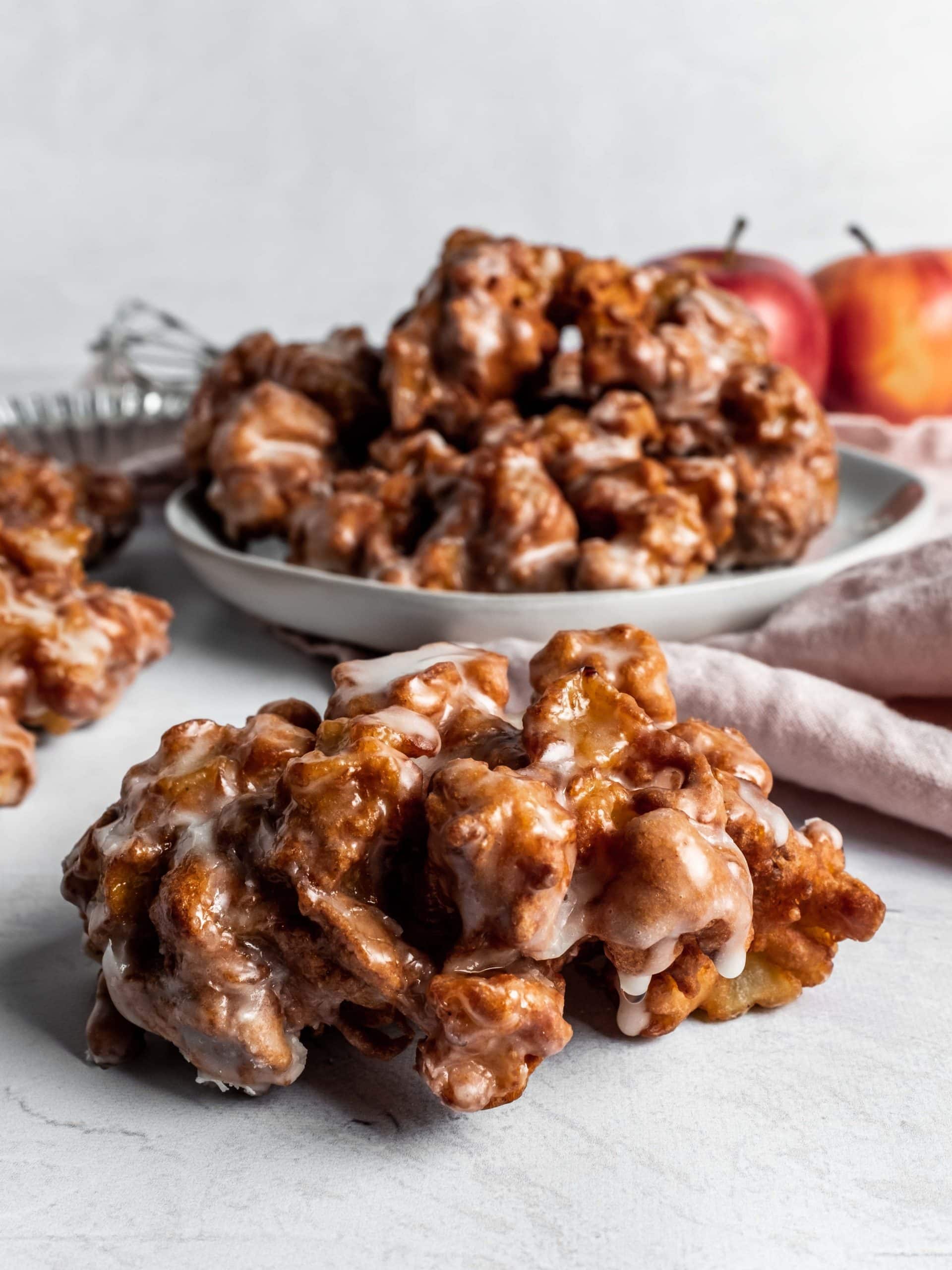 close up of apple fritter