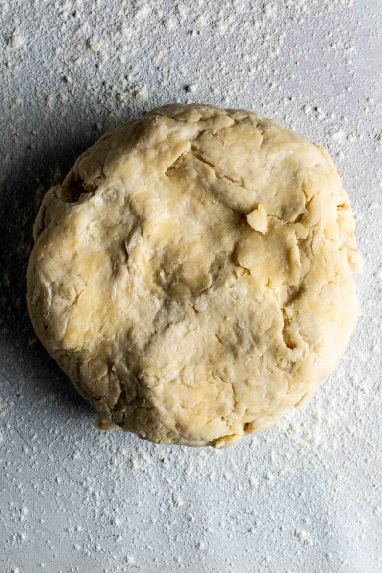 dough with flecks of butter