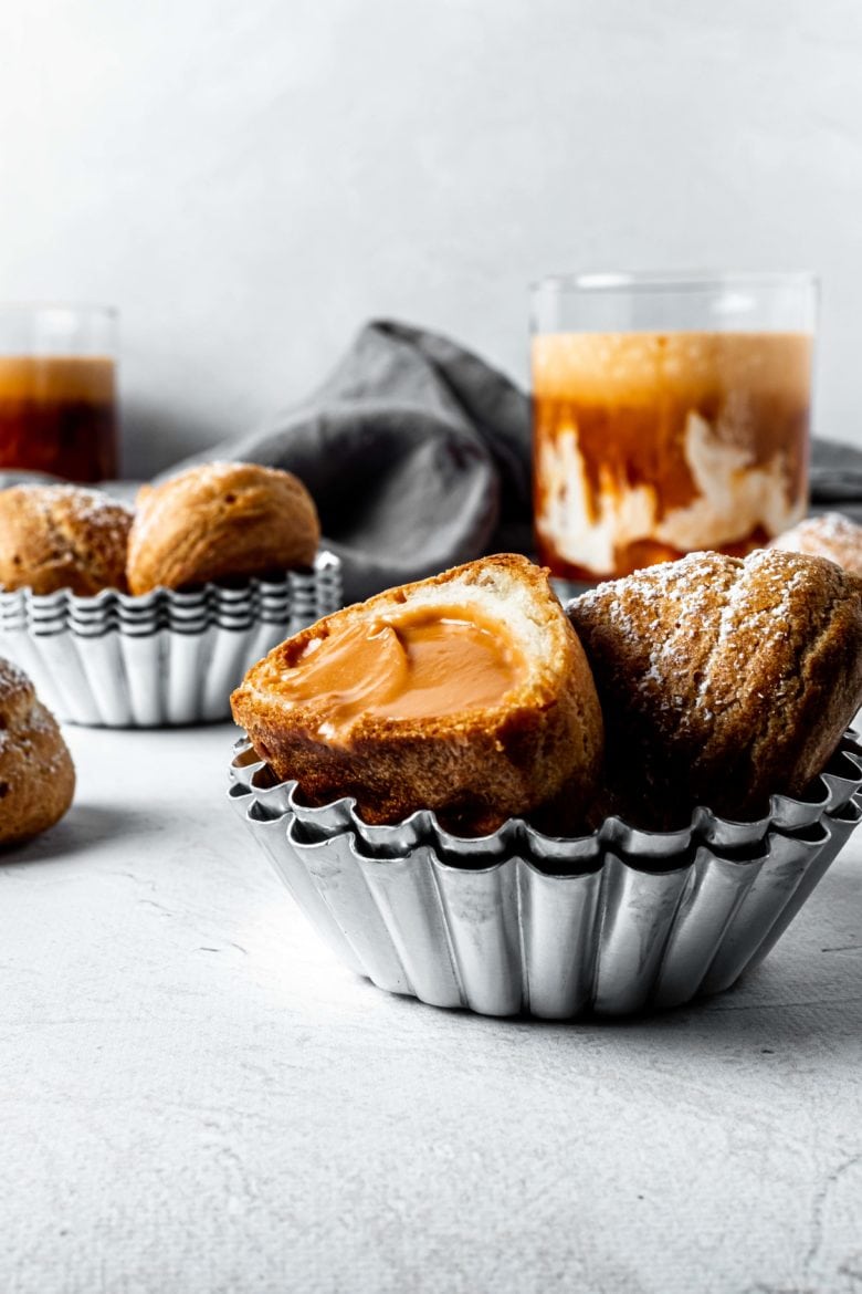 thai tea cream puffs