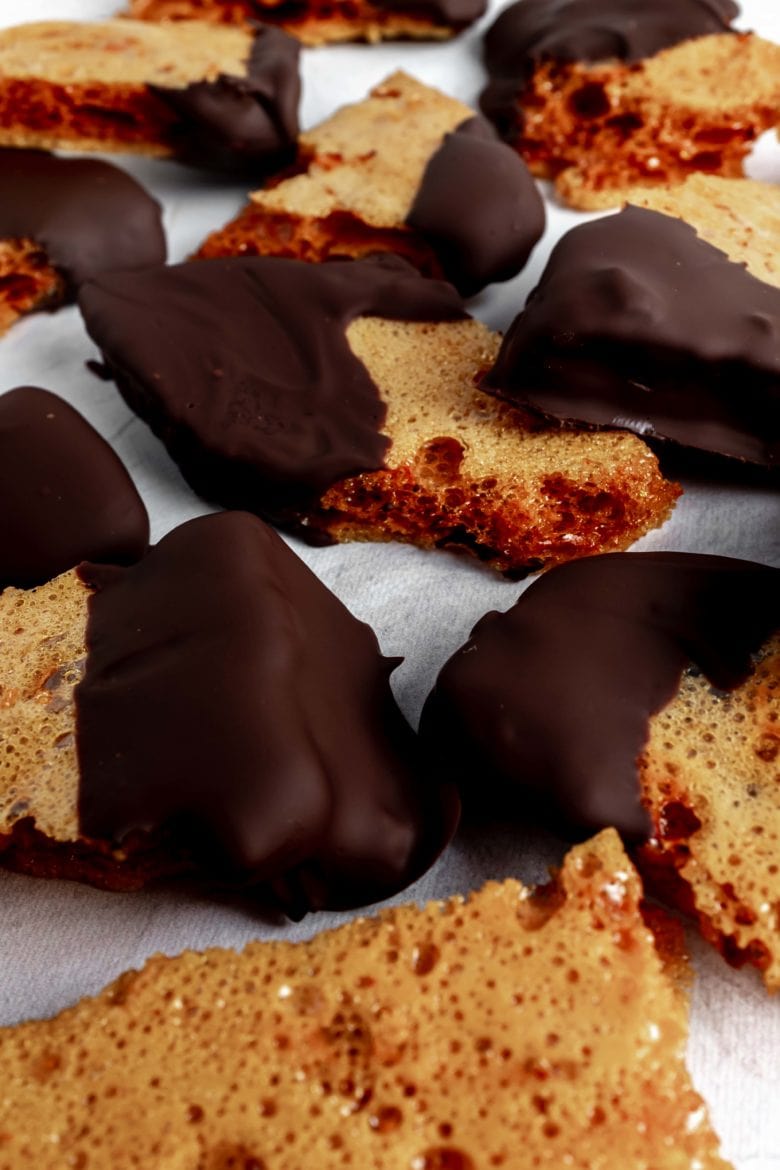 honeycomb candy dipped in chocolate