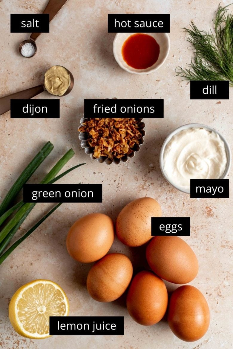 ingredients to make smoked deviled eggs