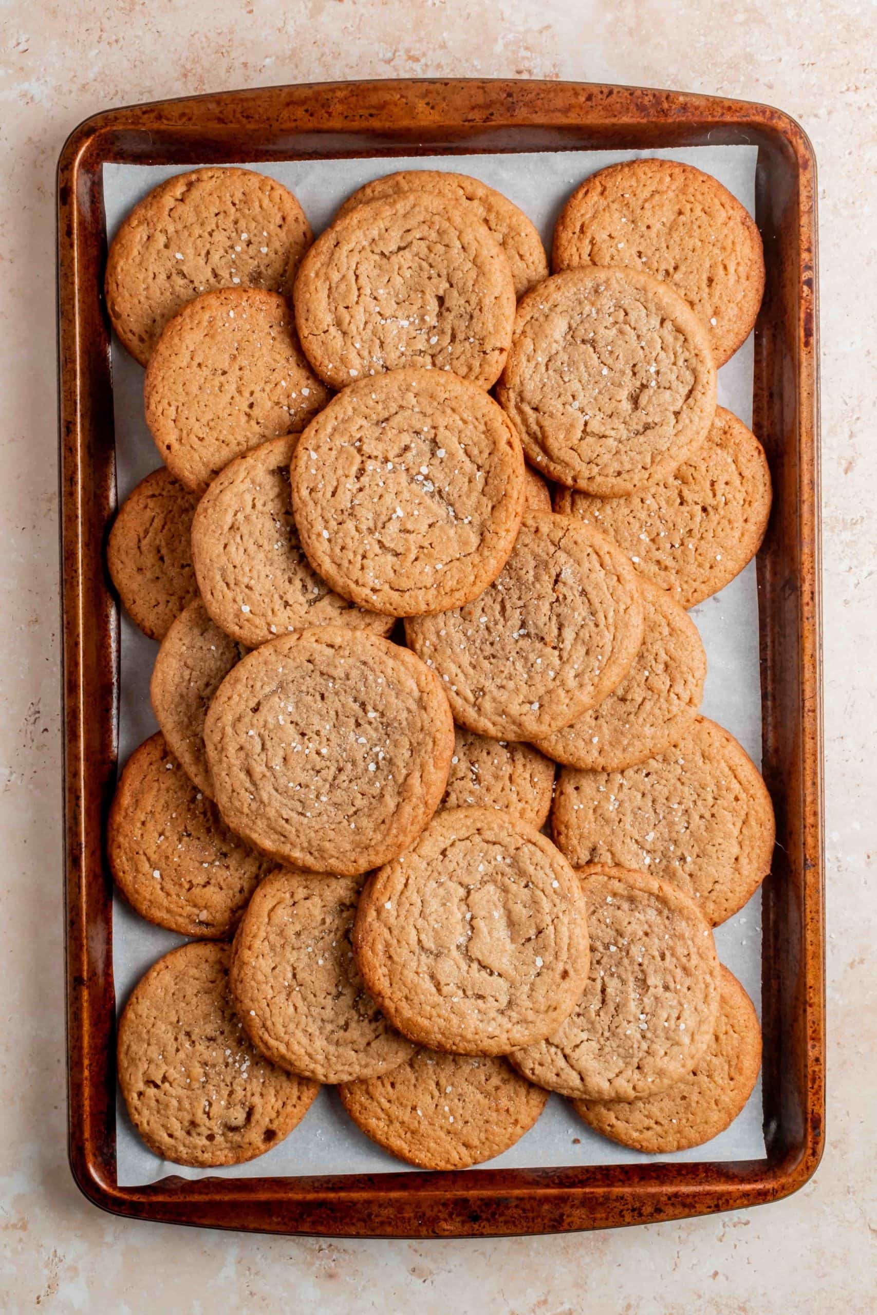 baked cookies on sheet pan