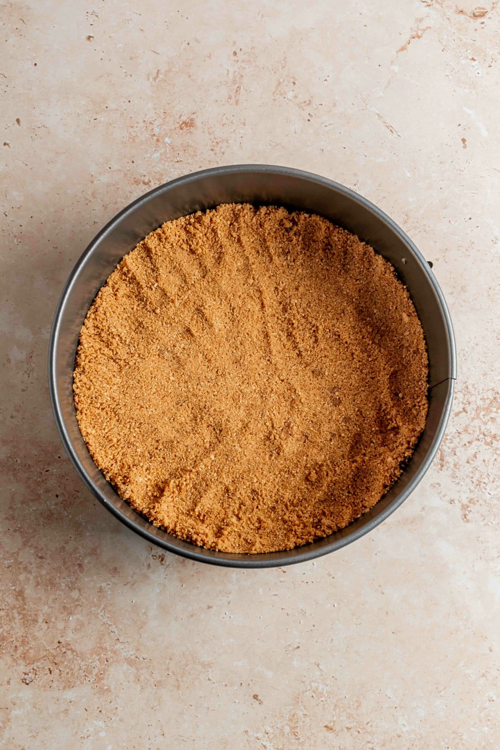 graham cracker crust in tin