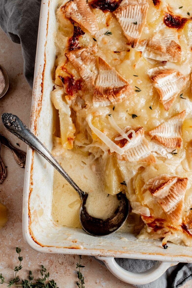 serving portion of scalloped potatoes