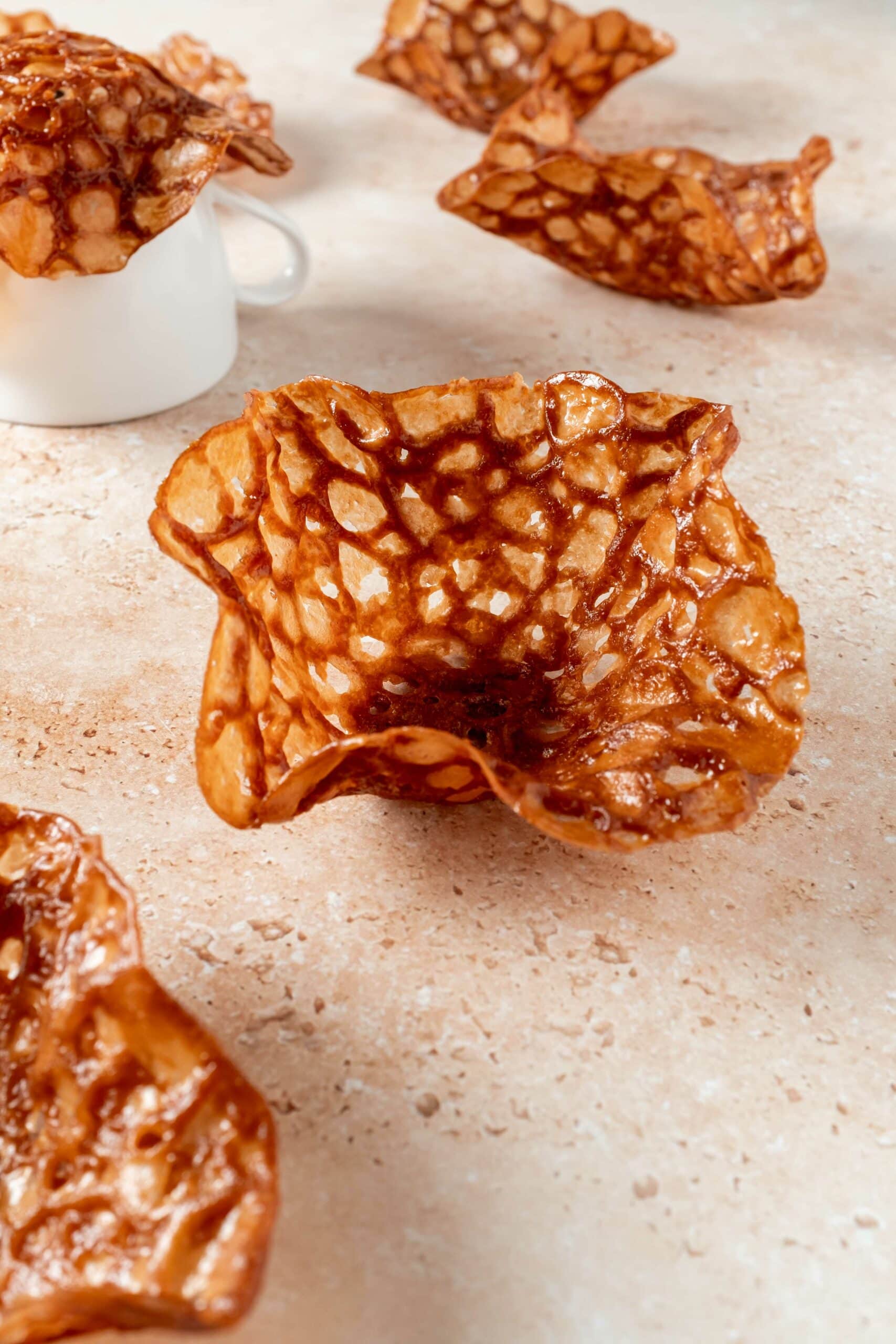 Brandy Snap Baskets with Mascarpone Whipped Cream Whisked Away Kitchen