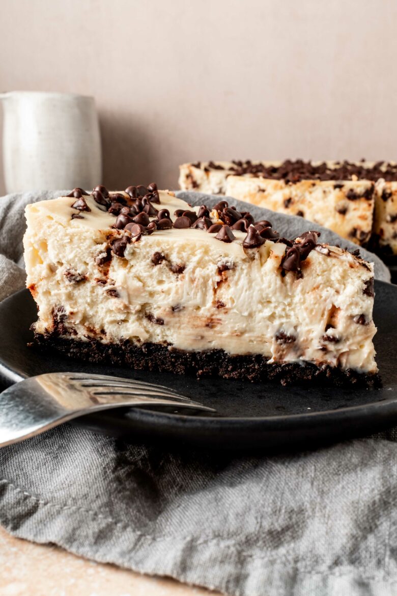 Chocolate Chip Cheesecake - Whisked Away Kitchen