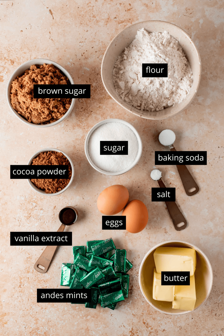 measured ingredients for cookies