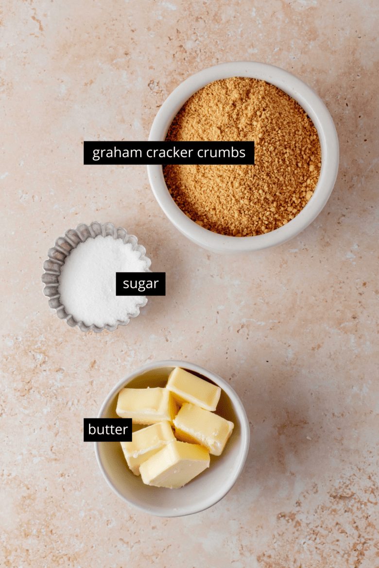 ingredients to make graham cracker crust