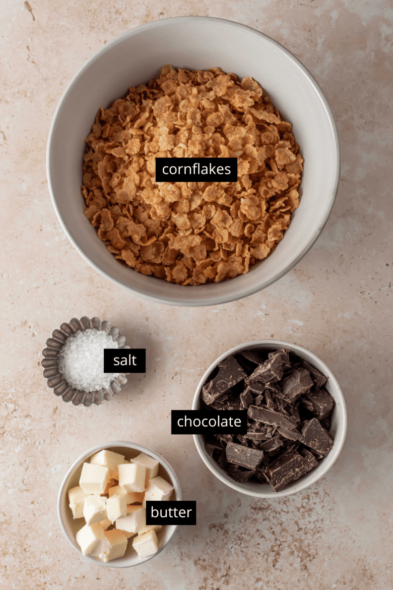 ingredients to make no bake cornflake cookies