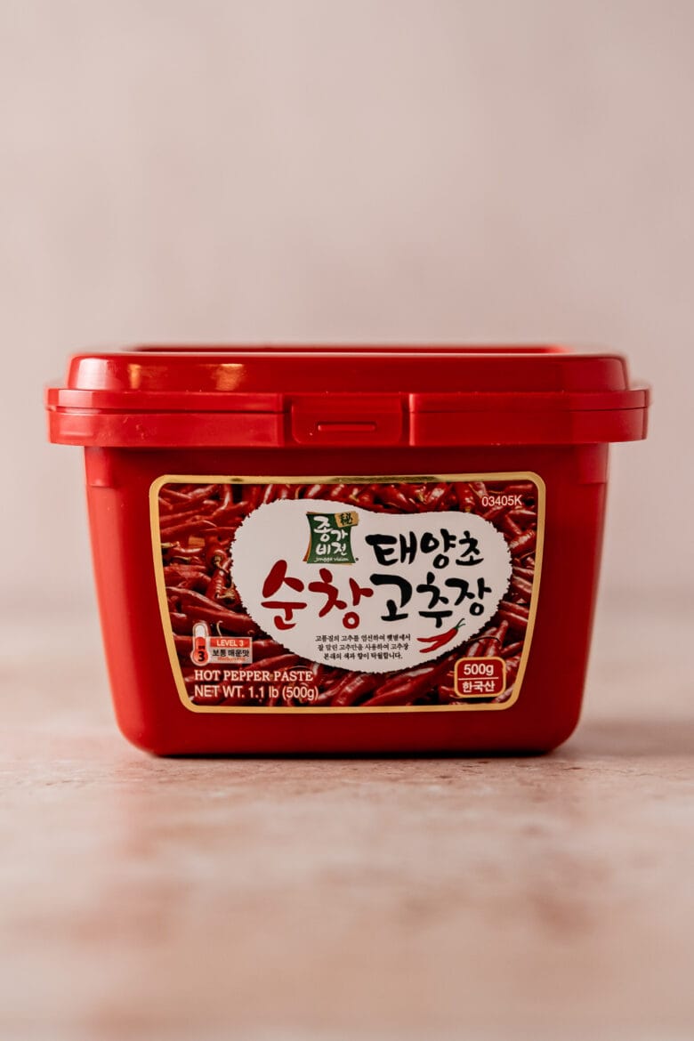 Container of Gochujang.