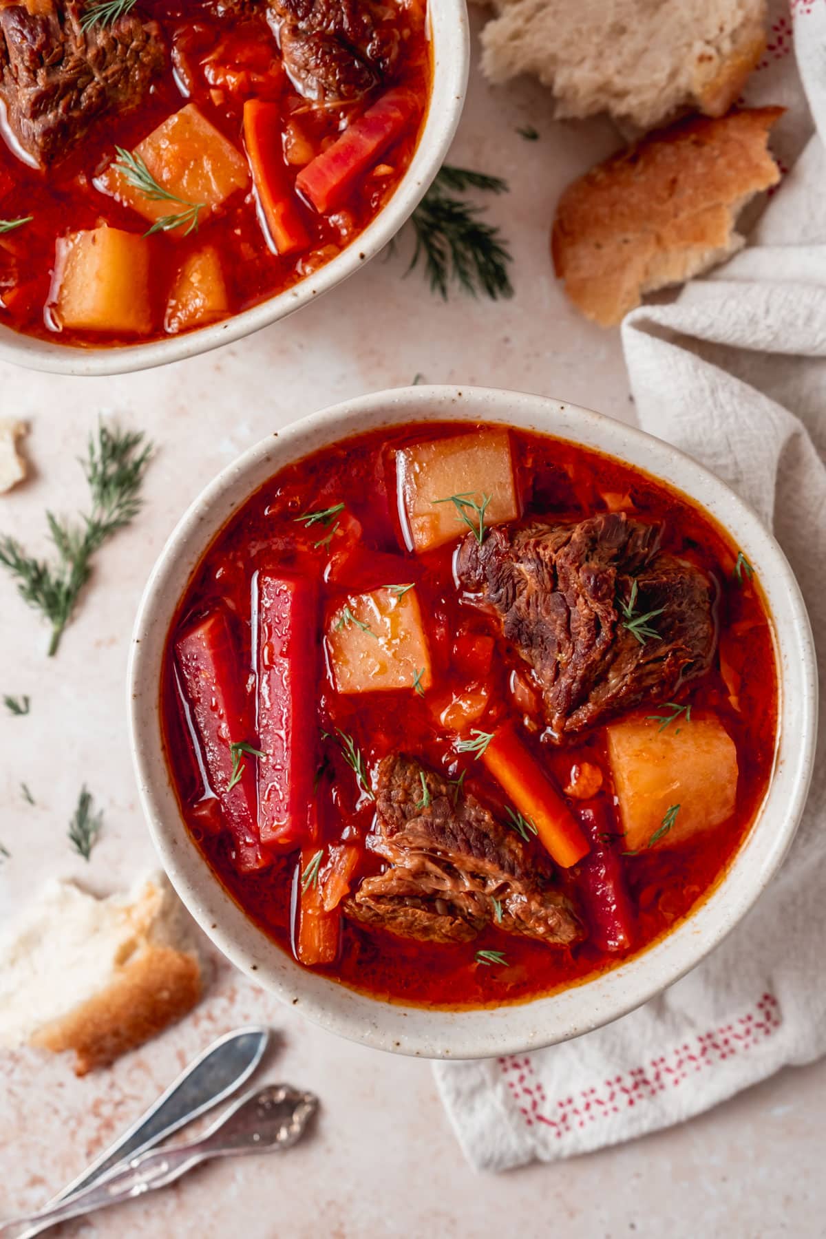 Beef Borscht Recipe - Whisked Away Kitchen