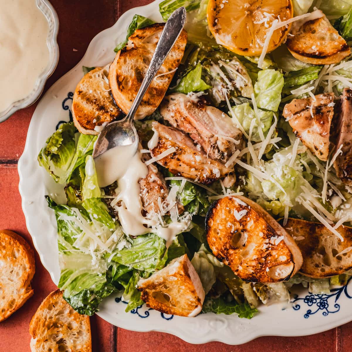 Grilled Chicken Caesar Salad Whisked Away Kitchen